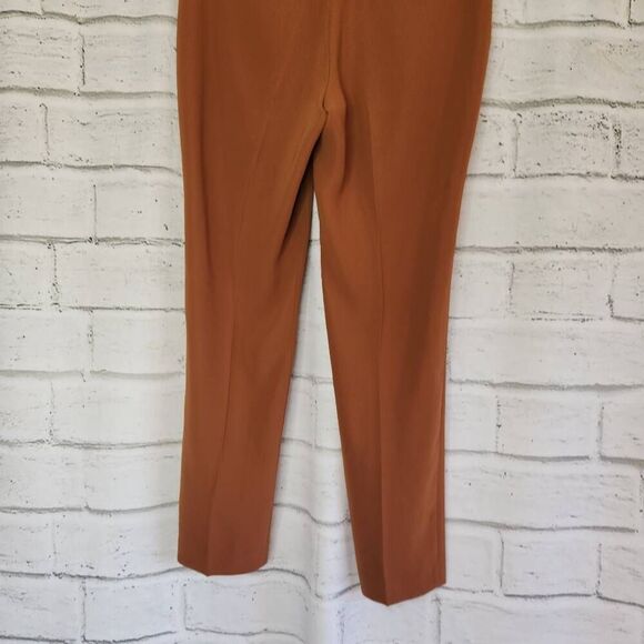 J. Crew Womens Brown Pleated High Rise Straight Leg Trouser Dress Pants Size 6 - Picture 9 of 13